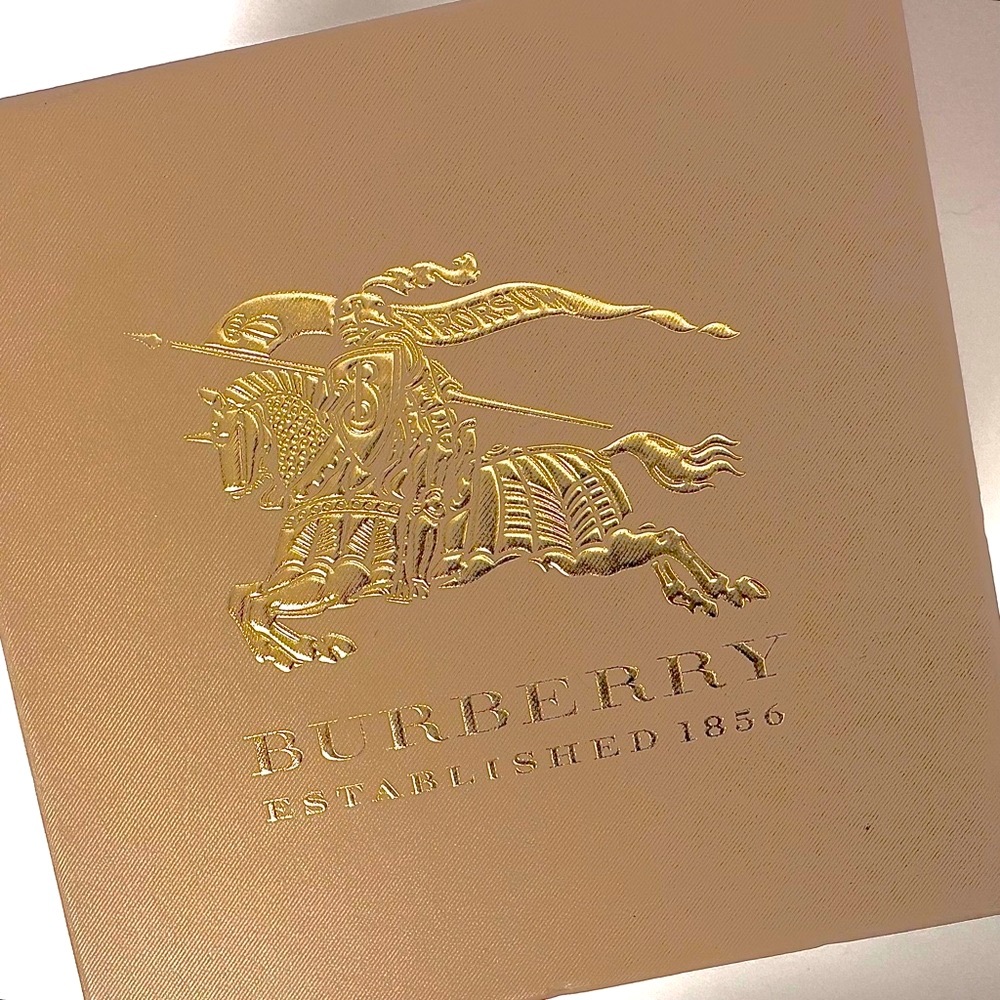 Burberry Brown Gift Box Plus Watch Box Suede Lined Both Tan Golden logo - Picture 5 of 8
